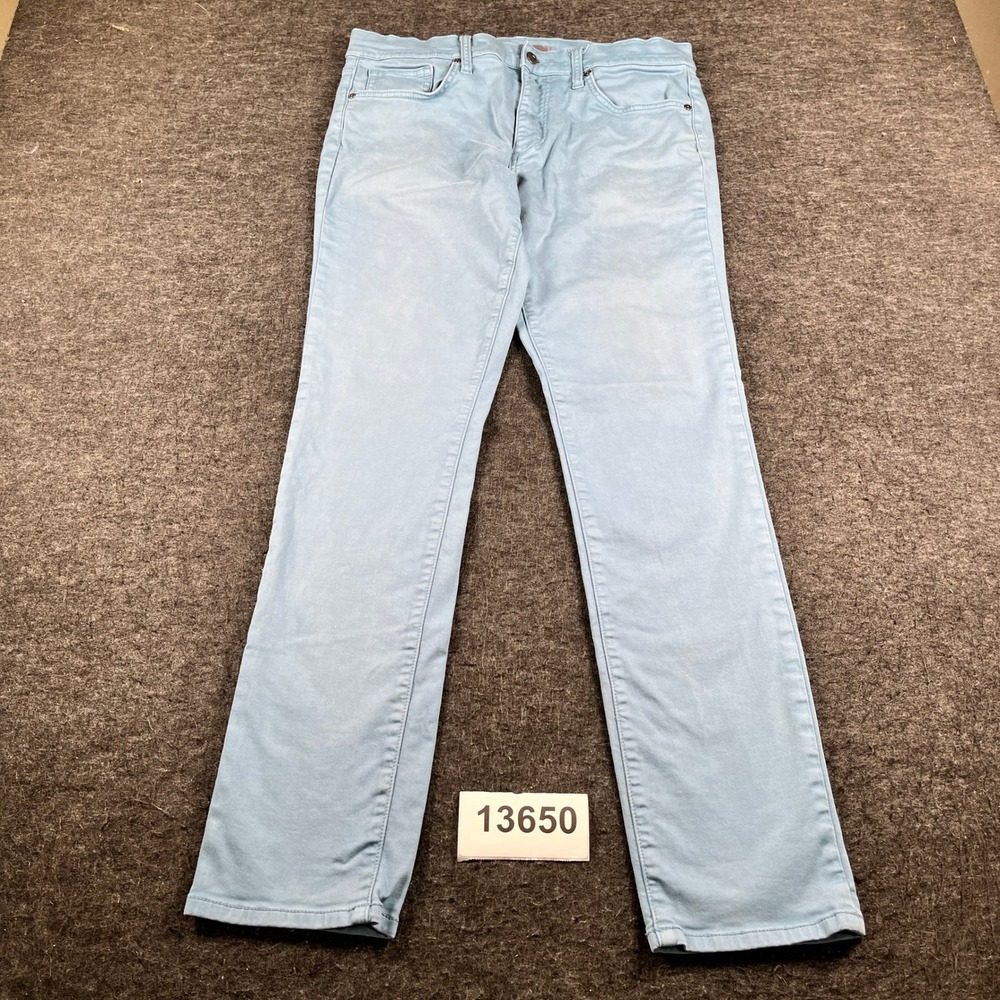 Joe's Jeans Mens 33 Blue Denim Cotton Stretch Light Wash Straight Leg Outdoor